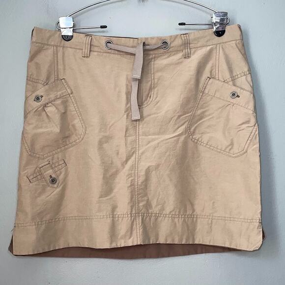 Columbia Skirt Size Large Hiking Active Short Khaki Tan Cargo Gorpcore Outdoors - Picture 1 of 8